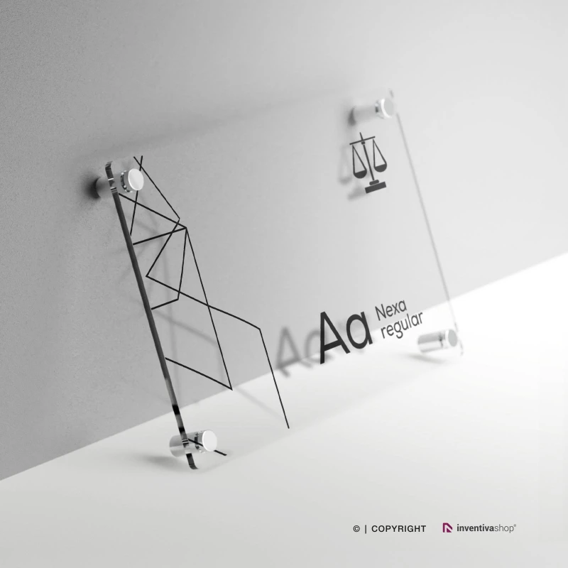 Targa Avvocato Plexiglass Singola lastra