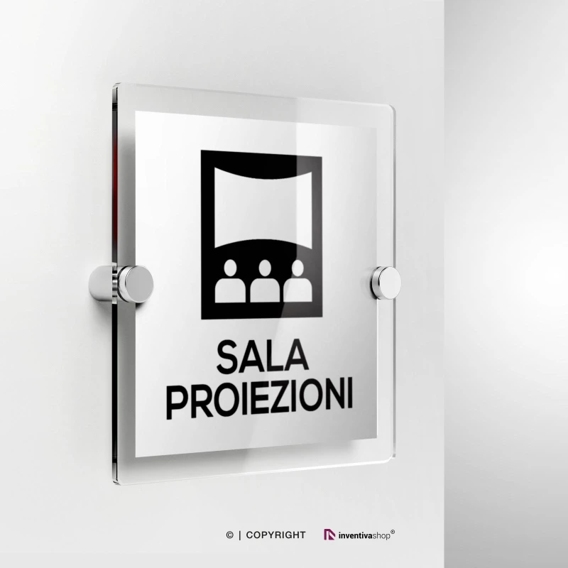 Cartello sala proiezioni