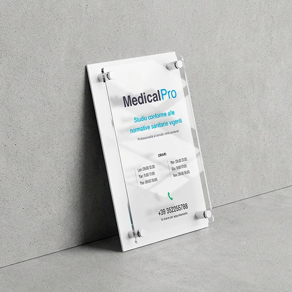 Targa studio medico Doppia Lastra