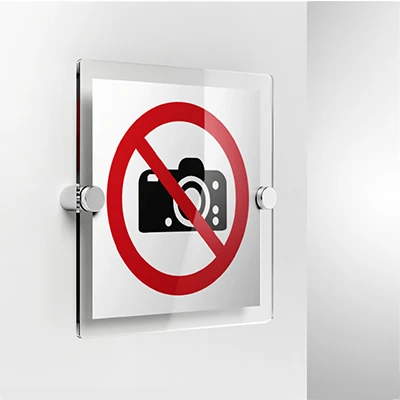 Cartello vietato scattare fotografie P029
