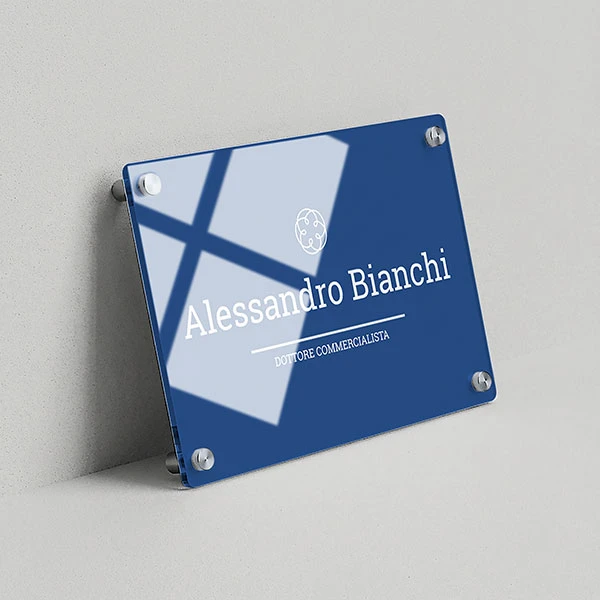 Targa Commercialista Singola Lastra Plexiglass