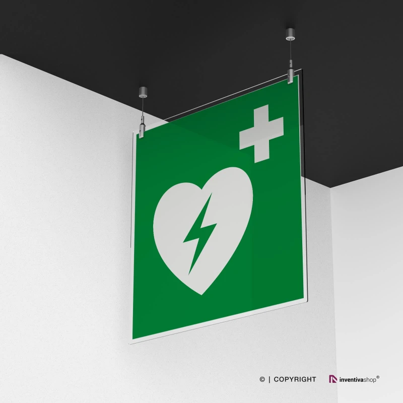 Cartello defibrillatore E010