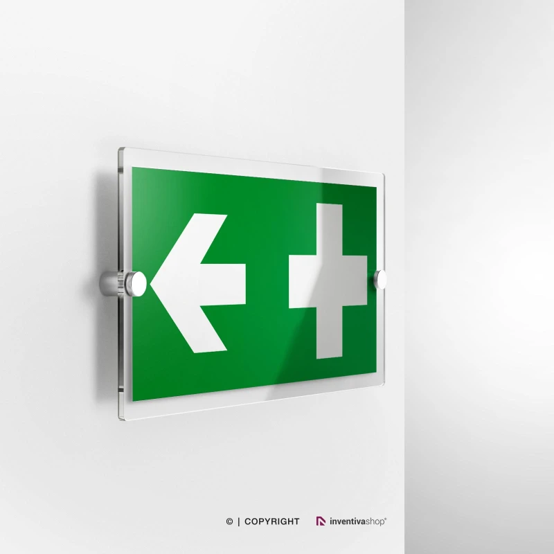Cartello pronto soccorso con freccia mod. 2:1
