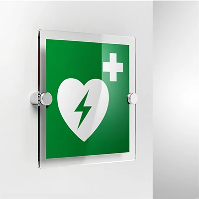 Cartello defibrillatore E010