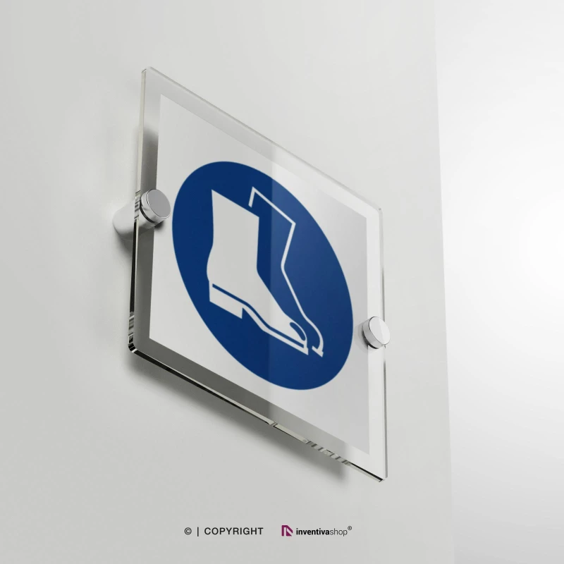 Cartello calzature di sicurezza obbligatorie M008