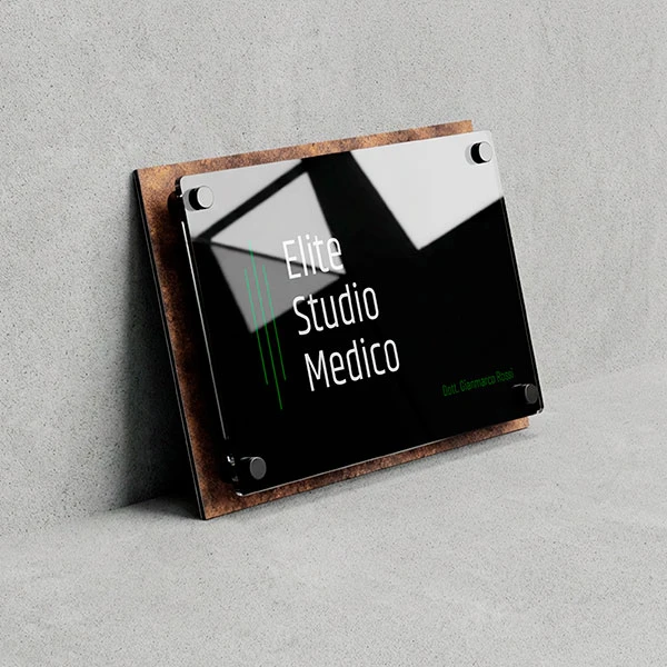 Targa Studio medico Doppia Lastra Alluminio