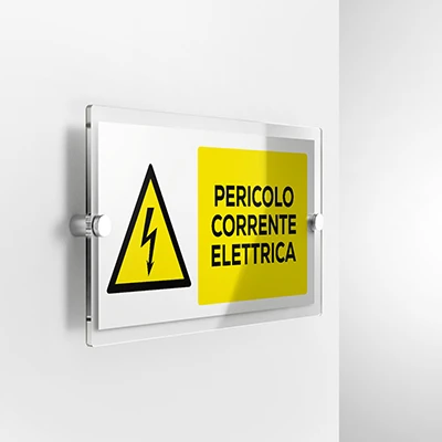 Cartello pericolo corrente elettrica mod. 2:1