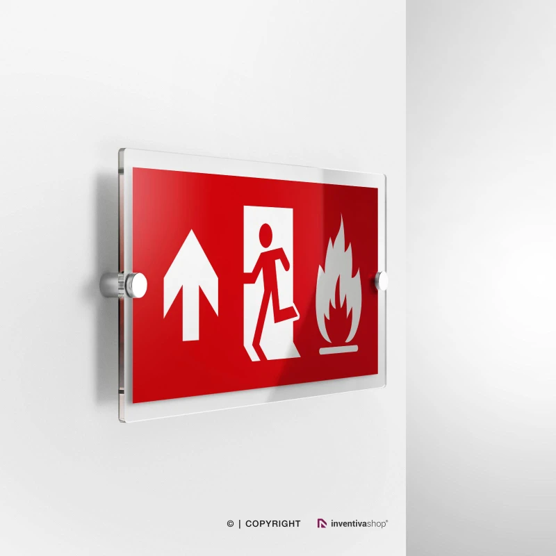 Cartello uscita d'emergenza antincendio mod. 2:1