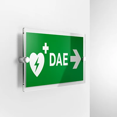 Cartello DAE defibrillatore direzionale mod. 2:1
