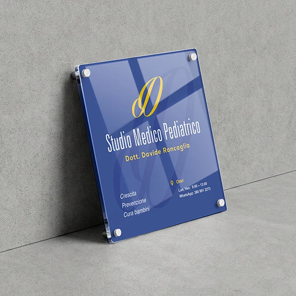 Targa Studio Medico Singola Lastra Plexiglass
