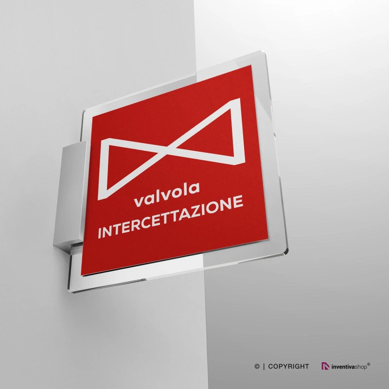 Cartello valvola intercettazione