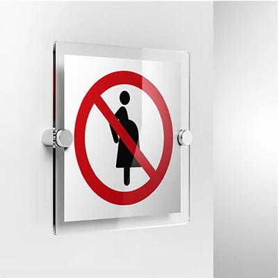 Cartello vietato l'accesso alle donne incinte P042