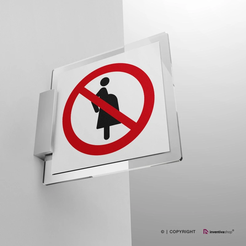 Cartello vietato l'accesso alle donne incinte P042