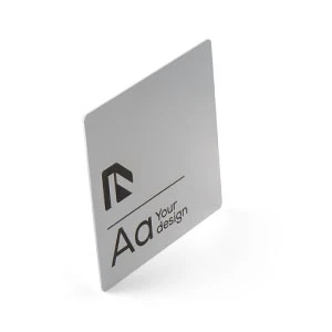 Anodizzato Silver con marcatura nera - mm 1