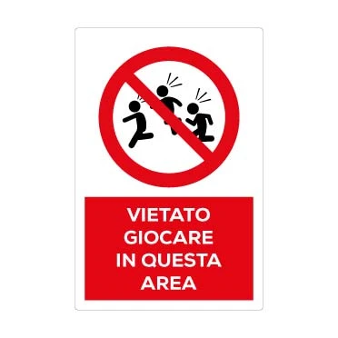 Vietato giocare in questa area