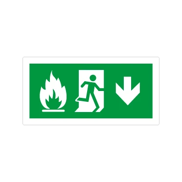 Uscita d'emergenza con fiamma giù 2