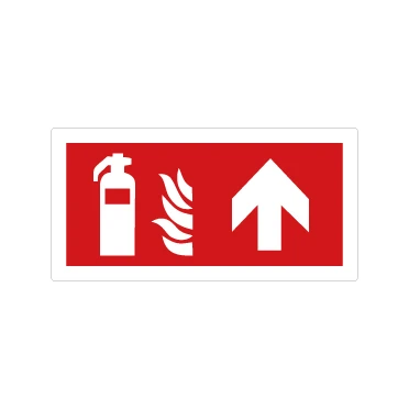 Estintore con freccia antincendio sopra