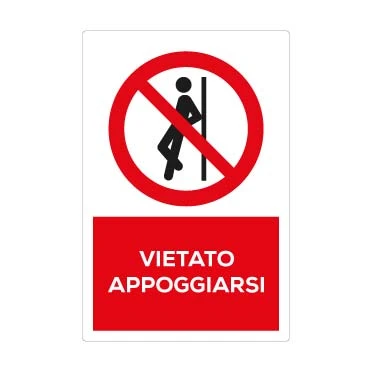 Vietato appoggiarsi