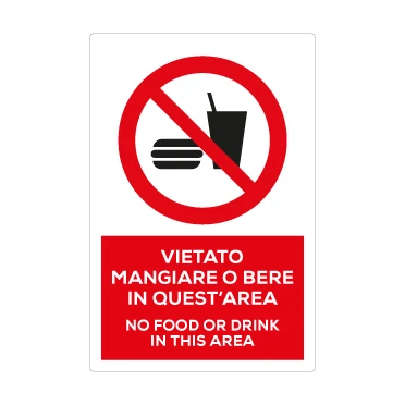 Vietato mangiare o bere in quest'area
