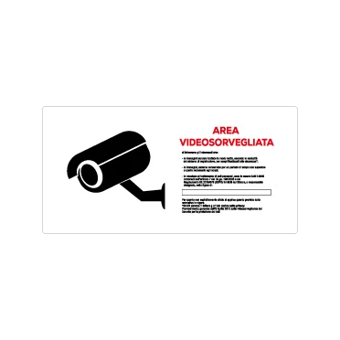 Area videosorvegliata con legge