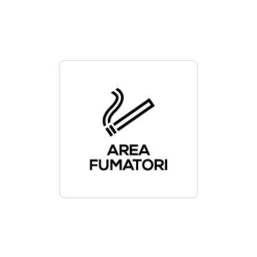 Area fumatori con scritta