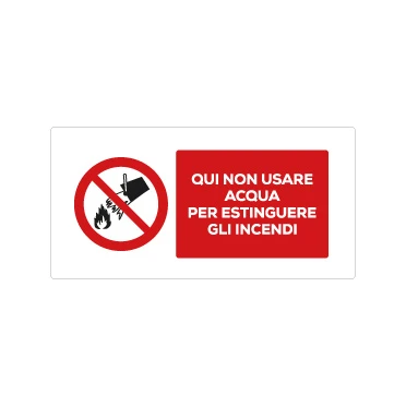 Qui non usare acqua per estinguere gli incendi