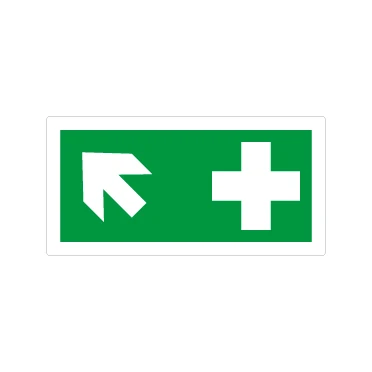 Pronto soccorso con freccia obliqua sinistra su
