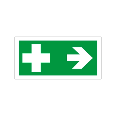 Pronto soccorso con freccia a destra