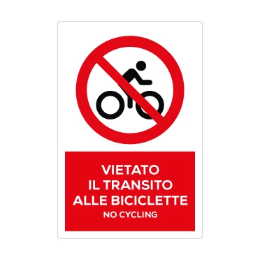 Vietato il transito alle biciclette