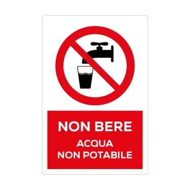 Non bere acqua non potabile