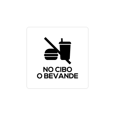 No cibo con scritta