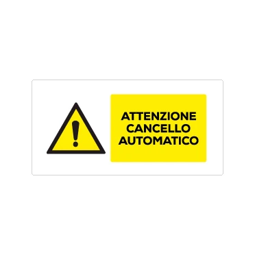 Attenzione cancello automatico