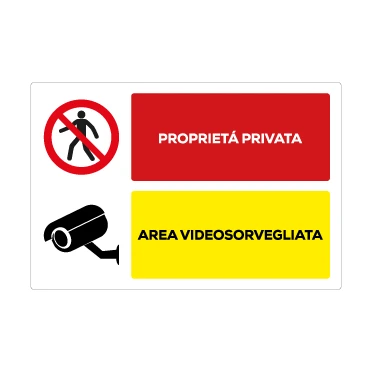 Proprietà privata, area videosorvegliata