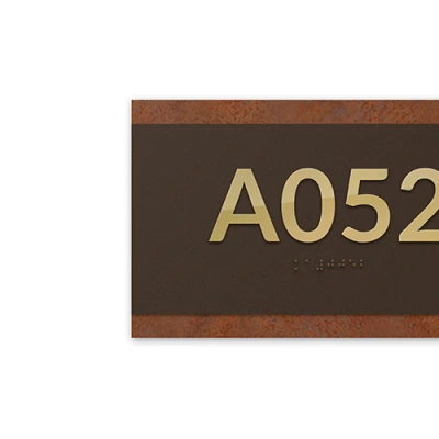 Corten, marrone satinato, oro