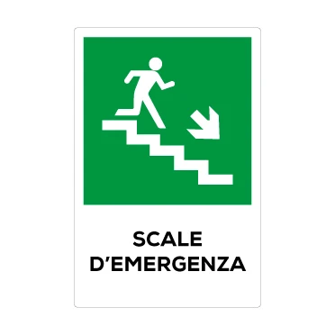 Scale di emergenza destra giù