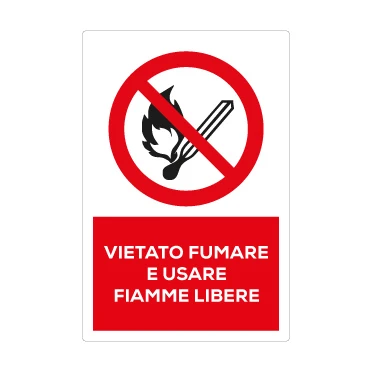 Vietato fumare e usare fiamme libere