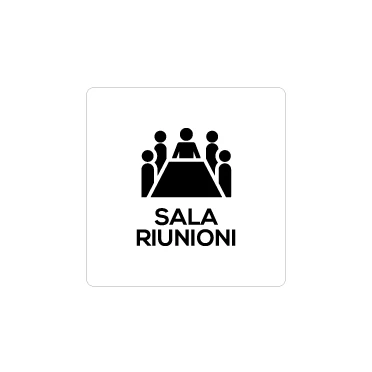 Sala riunioni con scritta