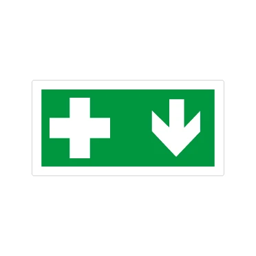 Pronto soccorso con freccia giù
