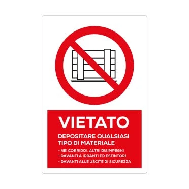 Vietato depositare qualsiasi tipo di materiale