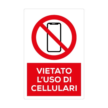 Vietato l'uso di cellulari
