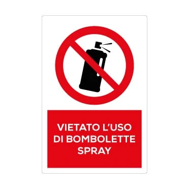Vietato l'uso di bombolette spray