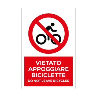Vietato appoggiare biciclette