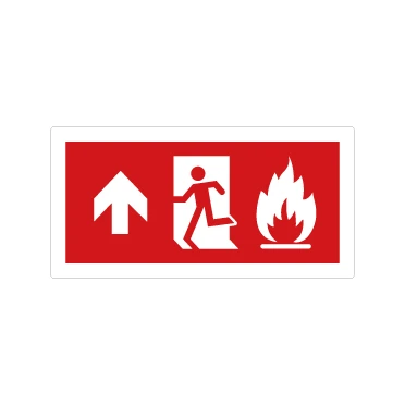 Uscita d'emergenza antincendio sopra