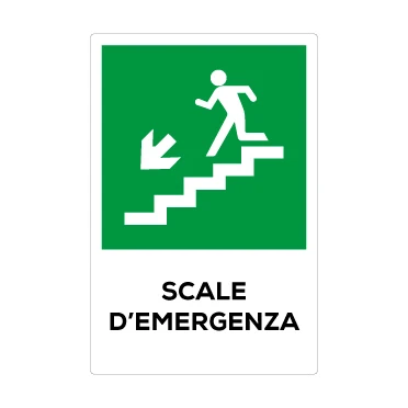 Scale di emergenza sinistra giù