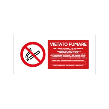 Vietato fumare con legge rosso