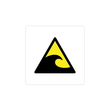 Attenzione zona pericolo tsunami W056
