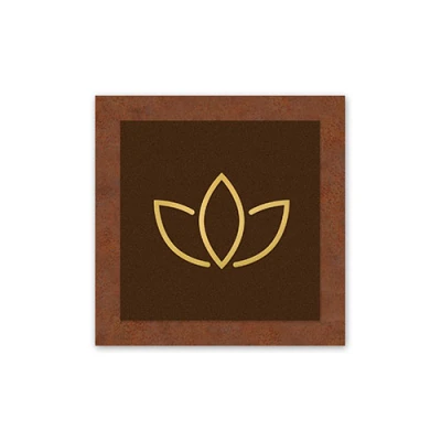 Corten, marrone satinato, oro