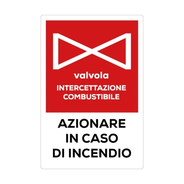 Azionare valvola intercettazione combustibile in caso di incendio