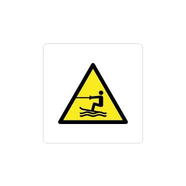 Attenzione area per attività acquatiche a traino W045