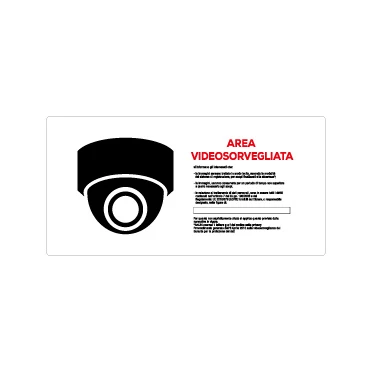 Area videosorvegliata con sistema 360° con legge